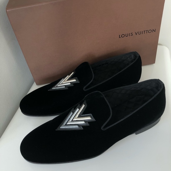 Louis Vuitton Shoes Louis Vuitton Velvet Slippers Loafers Mens Rare